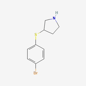 molecular formula C10H12BrNS B2594945 3-[(4-溴苯基)硫代]吡咯烷 CAS No. 1250919-95-9