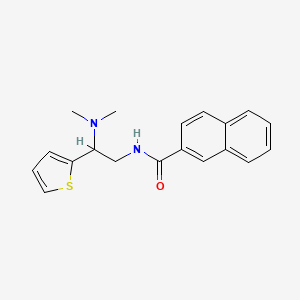 molecular formula C19H20N2OS B2594951 N-[2-(二甲氨基)-2-(噻吩-2-基)乙基]萘-2-甲酰胺 CAS No. 850150-68-4