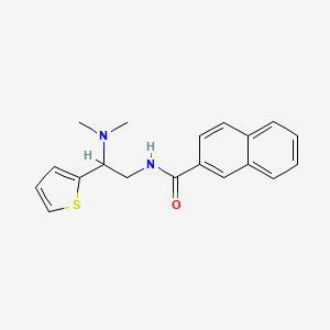 molecular formula C19H20N2OS B2594951 N-[2-(ジメチルアミノ)-2-(チオフェン-2-イル)エチル]ナフタレン-2-カルボキサミド CAS No. 850150-68-4