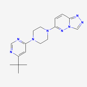 molecular formula C17H22N8 B2594956 6-[4-(6-Tert-butylpyrimidin-4-yl)piperazin-1-yl]-[1,2,4]triazolo[4,3-b]pyridazine CAS No. 2380168-73-8