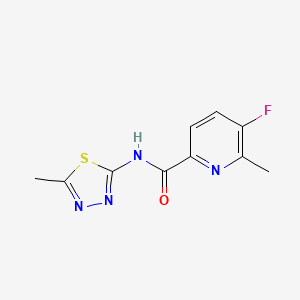 molecular formula C10H9FN4OS B2594959 5-Fluoro-6-methyl-N-(5-methyl-1,3,4-thiadiazol-2-yl)pyridine-2-carboxamide CAS No. 2415586-65-9