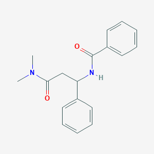 molecular formula C18H20N2O2 B259496 N,N-dimethyl-3-phenyl-3-(phenylformamido)propanamide 