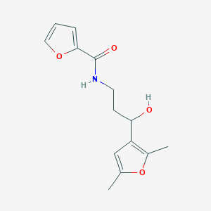 molecular formula C14H17NO4 B2594960 N-(3-(2,5-dimethylfuran-3-yl)-3-hydroxypropyl)furan-2-carboxamide CAS No. 1421530-75-7