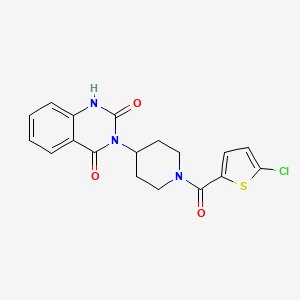 molecular formula C18H16ClN3O3S B2594966 3-(1-(5-chlorothiophene-2-carbonyl)piperidin-4-yl)quinazoline-2,4(1H,3H)-dione CAS No. 2034532-69-7