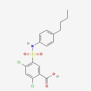 molecular formula C17H17Cl2NO4S B2594968 5-[(4-丁基苯基)磺酰氨基]-2,4-二氯苯甲酸 CAS No. 380193-99-7