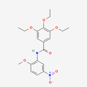 molecular formula C20H24N2O7 B2594972 3,4,5-triethoxy-N-(2-methoxy-5-nitrophenyl)benzamide CAS No. 349115-41-9