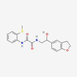 molecular formula C19H20N2O4S B2594974 N1-(2-(2,3-二氢苯并呋喃-5-基)-2-羟乙基)-N2-(2-(甲硫基)苯基)草酰胺 CAS No. 1421485-10-0