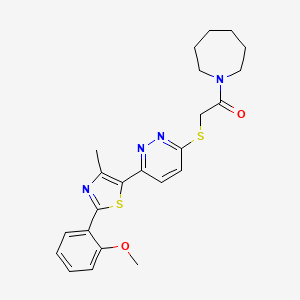 1-[({6-[2-(2-Methoxyphenyl)-4-methyl-1,3-thiazol-5-yl]pyridazin-3-yl}thio)acetyl]azepane