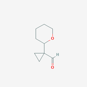 1-(Oxan-2-yl)cyclopropane-1-carbaldehyde