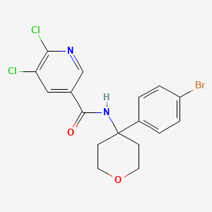 molecular formula C17H15BrCl2N2O2 B2594988 N-[4-(4-bromophenyl)oxan-4-yl]-5,6-dichloropyridine-3-carboxamide CAS No. 1197709-27-5