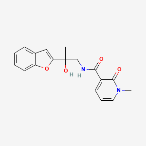 molecular formula C18H18N2O4 B2594991 N-(2-(苯并呋喃-2-基)-2-羟基丙基)-1-甲基-2-氧代-1,2-二氢吡啶-3-甲酰胺 CAS No. 2034440-31-6