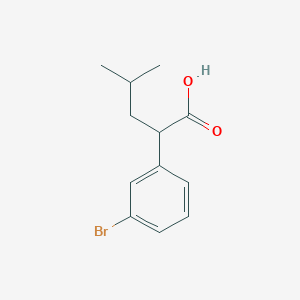 molecular formula C12H15BrO2 B2594992 2-(3-Bromophenyl)-4-methylpentanoic acid CAS No. 362530-16-3
