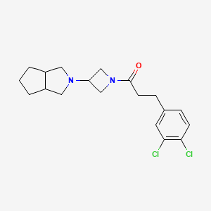molecular formula C19H24Cl2N2O B2595012 3-(3,4-Dichlorophenyl)-1-(3-{octahydrocyclopenta[c]pyrrol-2-yl}azetidin-1-yl)propan-1-one CAS No. 2415487-61-3