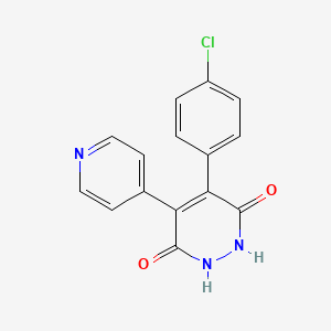 molecular formula C15H10ClN3O2 B2595018 4-(4-Chlorophenyl)-5-(pyridin-4-yl)-1,2-dihydropyridazine-3,6-dione CAS No. 859173-83-4