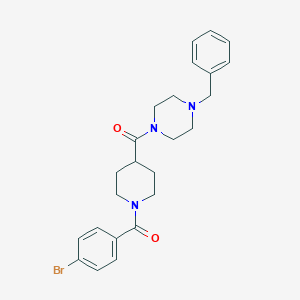 molecular formula C24H28BrN3O2 B259502 (4-Benzylpiperazin-1-yl)-[1-(4-bromobenzoyl)piperidin-4-yl]methanone 