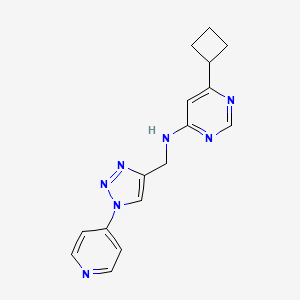 6-Cyclobutyl-N-[(1-pyridin-4-yltriazol-4-yl)methyl]pyrimidin-4-amine