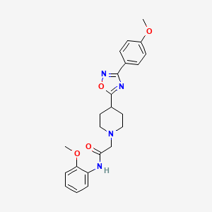 N-(2-methoxyphenyl)-2-(4-(3-(4-methoxyphenyl)-1,2,4-oxadiazol-5-yl)piperidin-1-yl)acetamide