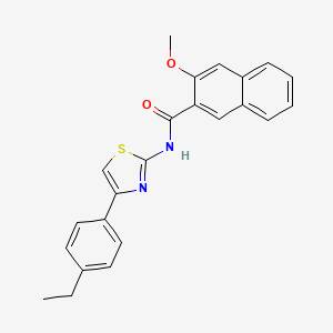 molecular formula C23H20N2O2S B2595035 N-[4-(4-ethylphenyl)-1,3-thiazol-2-yl]-3-methoxynaphthalene-2-carboxamide CAS No. 313252-03-8