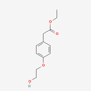 molecular formula C12H16O4 B2595041 Ethyl 2-[4-(2-hydroxyethoxy)phenyl]acetate CAS No. 2168831-92-1