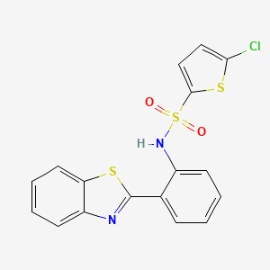 molecular formula C17H11ClN2O2S3 B2595050 N-(2-(benzo[d]thiazol-2-yl)phenyl)-5-chlorothiophene-2-sulfonamide CAS No. 946358-61-8