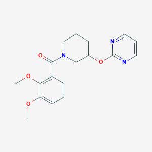 molecular formula C18H21N3O4 B2595054 (2,3-二甲氧基苯基)(3-(嘧啶-2-氧基)哌啶-1-基)甲酮 CAS No. 2034498-22-9