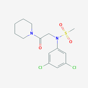 molecular formula C14H18Cl2N2O3S B259506 N-(3,5-dichlorophenyl)-N-(2-oxo-2-piperidin-1-ylethyl)methanesulfonamide 