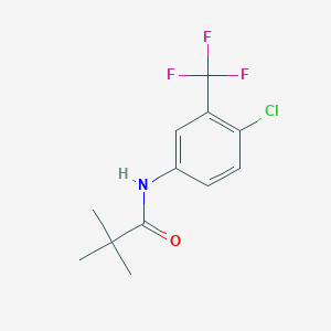 molecular formula C12H13ClF3NO B2595061 N-[4-Chlor-3-(trifluormethyl)phenyl]-2,2-dimethylpropanamid CAS No. 13691-92-4