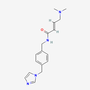 molecular formula C17H22N4O B2595064 (E)-4-(Dimethylamino)-N-[[4-(imidazol-1-ylmethyl)phenyl]methyl]but-2-enamide CAS No. 2411322-73-9