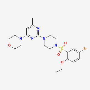 4-(2-(4-((5-Bromo-2-ethoxyphenyl)sulfonyl)piperazin-1-yl)-6-methylpyrimidin-4-yl)morpholine