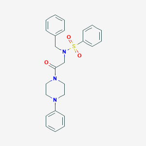 molecular formula C25H27N3O3S B259507 N-benzyl-N-[2-oxo-2-(4-phenylpiperazin-1-yl)ethyl]benzenesulfonamide 