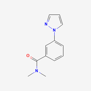 molecular formula C12H13N3O B2595071 N,N-Dimethyl-3-pyrazol-1-ylbenzamide CAS No. 2326291-03-4