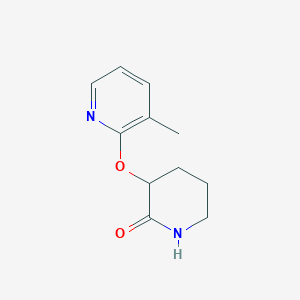 molecular formula C11H14N2O2 B2595072 3-[(3-Methylpyridin-2-yl)oxy]piperidin-2-one CAS No. 2199971-62-3