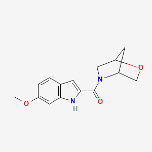 molecular formula C15H16N2O3 B2595080 2-oxa-5-azabicyclo[2.2.1]heptan-5-yl(6-methoxy-1H-indol-2-yl)methanone CAS No. 2034418-92-1