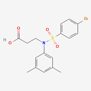 molecular formula C17H18BrNO4S B2595091 3-[N-(3,5-二甲苯基)4-溴苯磺酰胺]丙酸 CAS No. 565168-54-9