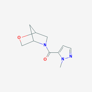 molecular formula C10H13N3O2 B2595095 2-oxa-5-azabicyclo[2.2.1]heptan-5-yl(1-methyl-1H-pyrazol-5-yl)methanone CAS No. 2097924-94-0