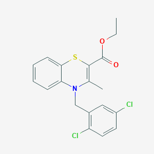 molecular formula C19H17Cl2NO2S B2595096 ethyl 4-(2,5-dichlorobenzyl)-3-methyl-4H-1,4-benzothiazine-2-carboxylate CAS No. 339098-21-4