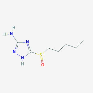 molecular formula C7H14N4OS B2595105 3-(pentylsulfinyl)-1H-1,2,4-triazol-5-amine CAS No. 2213552-11-3