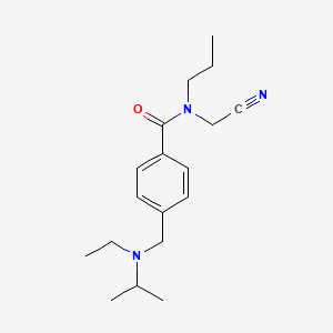 molecular formula C18H27N3O B2595111 N-(cyanomethyl)-4-{[ethyl(propan-2-yl)amino]methyl}-N-propylbenzamide CAS No. 1311532-38-3