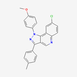 molecular formula C24H18ClN3O B2595122 8-chloro-1-(4-methoxyphenyl)-3-(4-methylphenyl)-1H-pyrazolo[4,3-c]quinoline CAS No. 901267-04-7