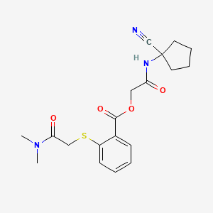 [2-[(1-Cyanocyclopentyl)amino]-2-oxoethyl] 2-[2-(dimethylamino)-2-oxoethyl]sulfanylbenzoate