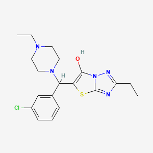 molecular formula C19H24ClN5OS B2595126 5-((3-Chlorophenyl)(4-ethylpiperazin-1-yl)methyl)-2-ethylthiazolo[3,2-b][1,2,4]triazol-6-ol CAS No. 898366-19-3