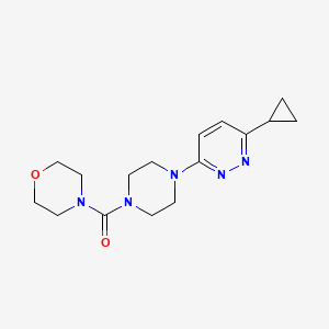 molecular formula C16H23N5O2 B2595131 （4-(6-环丙基哒嗪-3-基)哌嗪-1-基）（吗啉代）甲酮 CAS No. 2034427-83-1