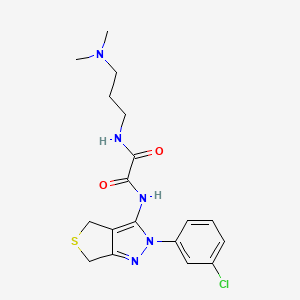 N'-[2-(3-chlorophenyl)-4,6-dihydrothieno[3,4-c]pyrazol-3-yl]-N-[3-(dimethylamino)propyl]oxamide