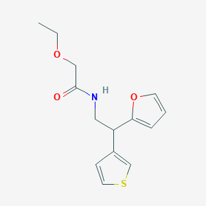 molecular formula C14H17NO3S B2595136 2-ethoxy-N-[2-(furan-2-yl)-2-(thiophen-3-yl)ethyl]acetamide CAS No. 2097910-04-6