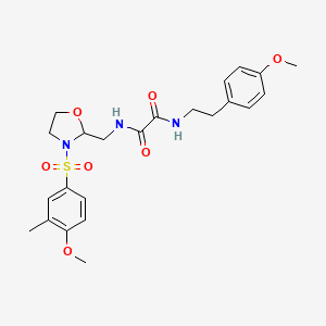 N1-((3-((4-methoxy-3-methylphenyl)sulfonyl)oxazolidin-2-yl)methyl)-N2-(4-methoxyphenethyl)oxalamide