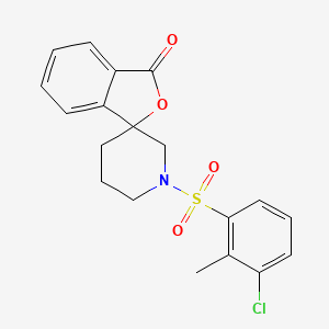 1'-((3-chloro-2-methylphenyl)sulfonyl)-3H-spiro[isobenzofuran-1,3'-piperidin]-3-one