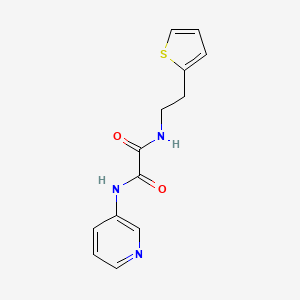 molecular formula C13H13N3O2S B2595147 N1-(吡啶-3-基)-N2-(2-(噻吩-2-基)乙基)草酰胺 CAS No. 1211023-39-0