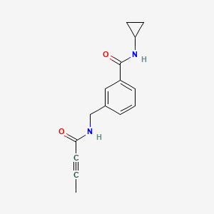 molecular formula C15H16N2O2 B2595148 3-[(But-2-ynoylamino)methyl]-N-cyclopropylbenzamide CAS No. 2411307-63-4