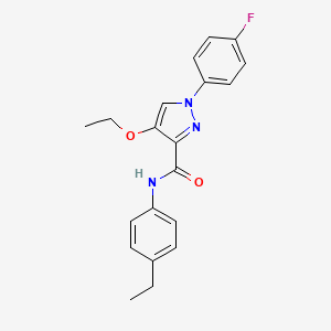 molecular formula C20H20FN3O2 B2595156 4-ethoxy-N-(4-ethylphenyl)-1-(4-fluorophenyl)-1H-pyrazole-3-carboxamide CAS No. 1208388-05-9