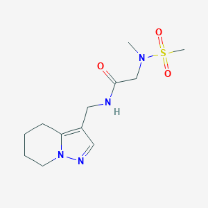 molecular formula C12H20N4O3S B2595158 2-(N-methylmethylsulfonamido)-N-((4,5,6,7-tetrahydropyrazolo[1,5-a]pyridin-3-yl)methyl)acetamide CAS No. 2034453-85-3